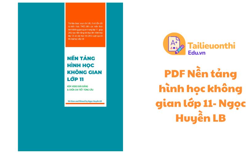 PDF Nền tảng hình học không gian lớp 11- Ngọc Huyền LB